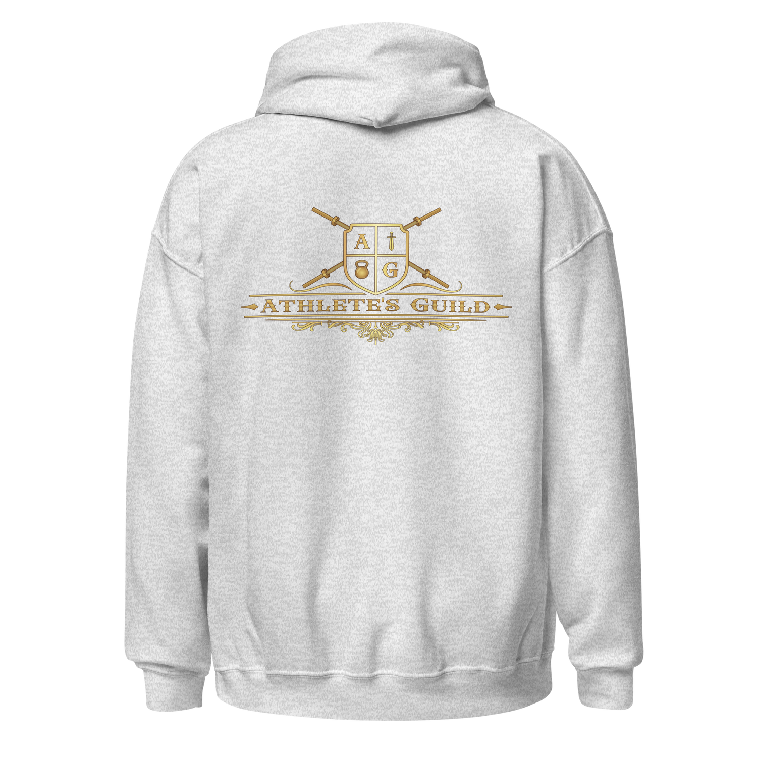 Gray hoodie with &