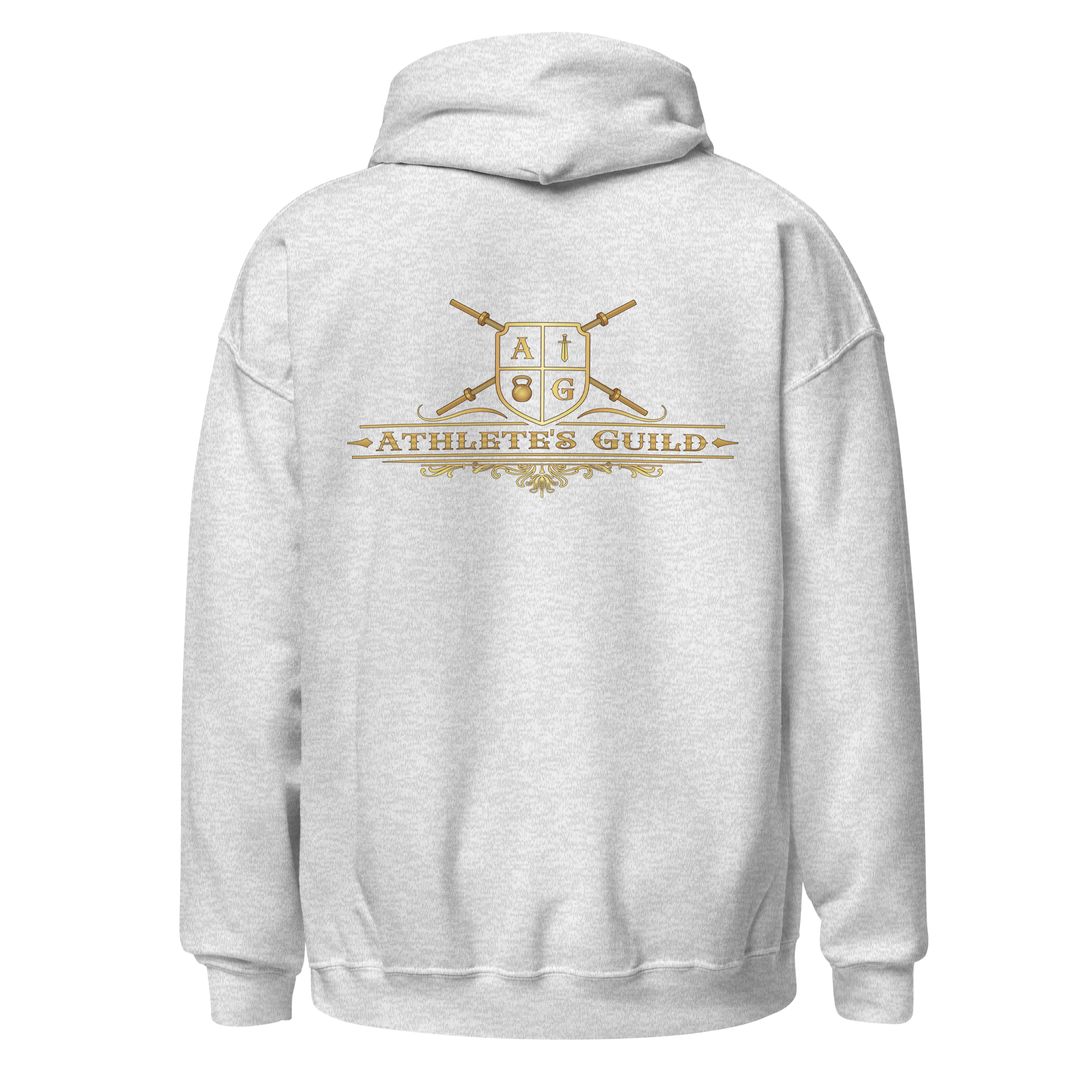 Gray hoodie with &
