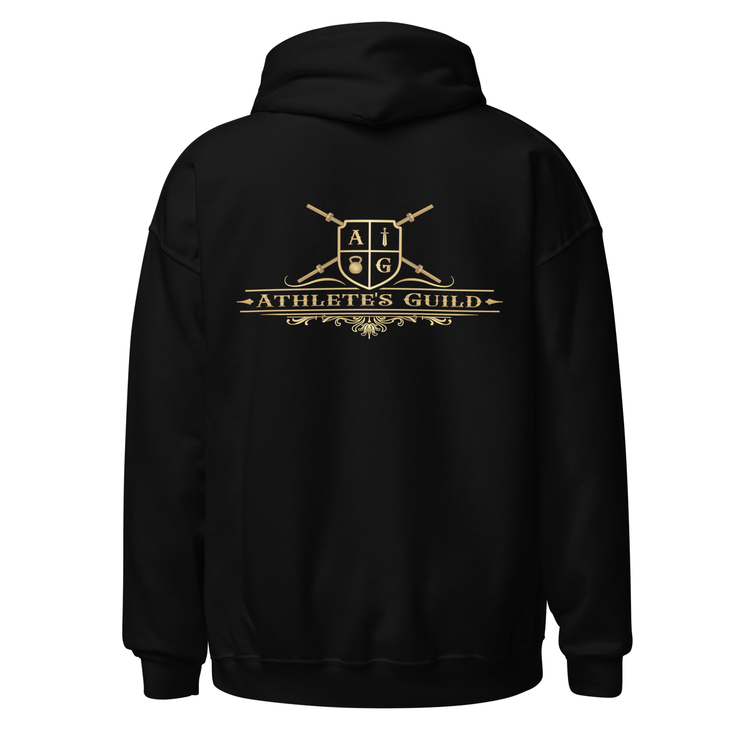 Black hoodie with &
