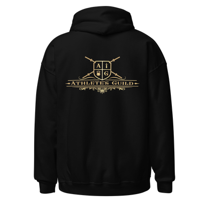 Black hoodie with &