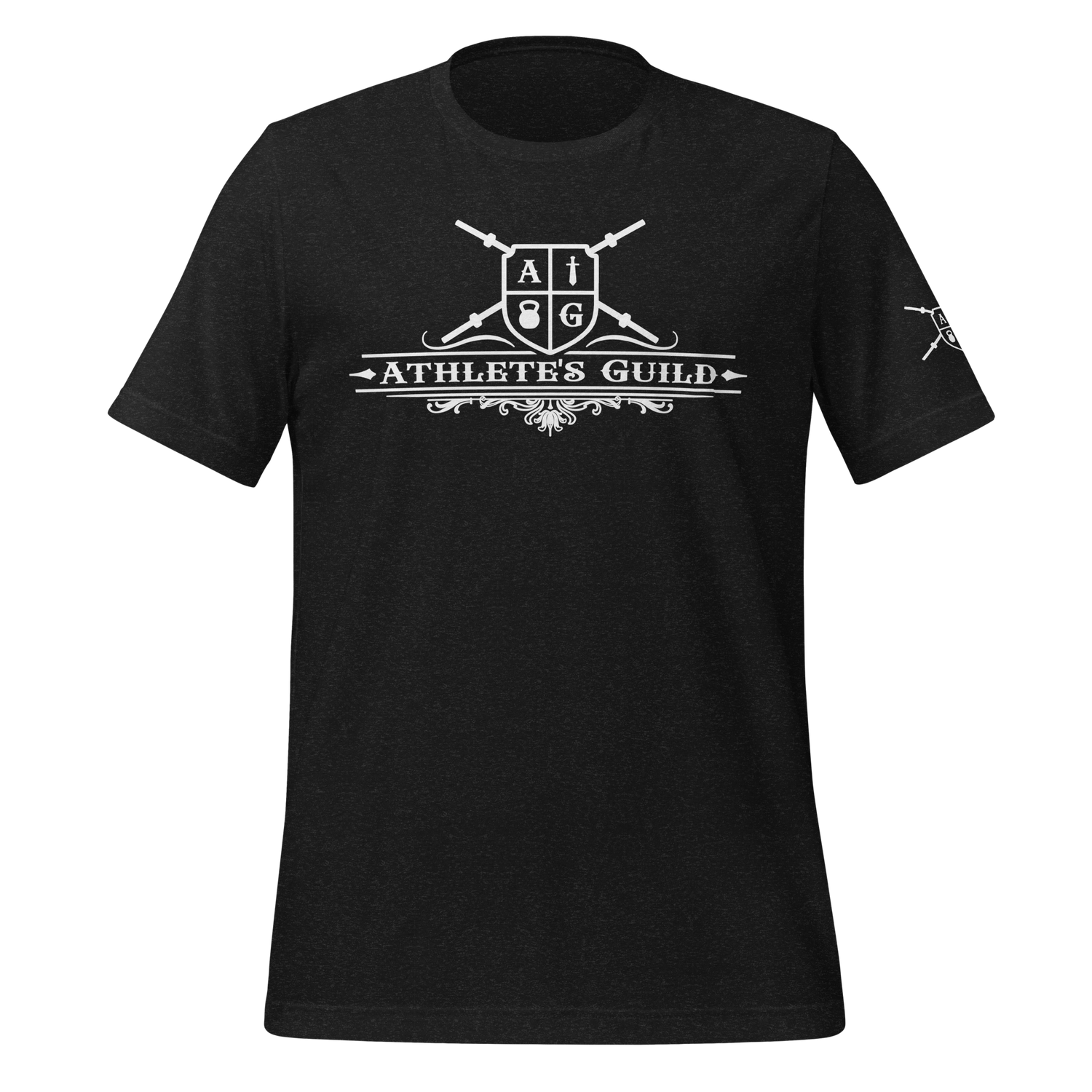 Black t-shirt with white &